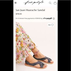 New Free People sz 9 (39) San Juan Huarache Sandal
